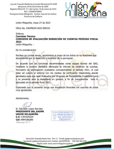 APROBACION DE INFORME Y FORMULARIO