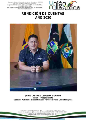 INFORME RC VOCAL JAIME LEDESMA 2020